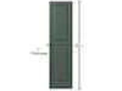 Ply Gem 12 in. x 59 in. Raised Polypropylene Shutters Pair in Green