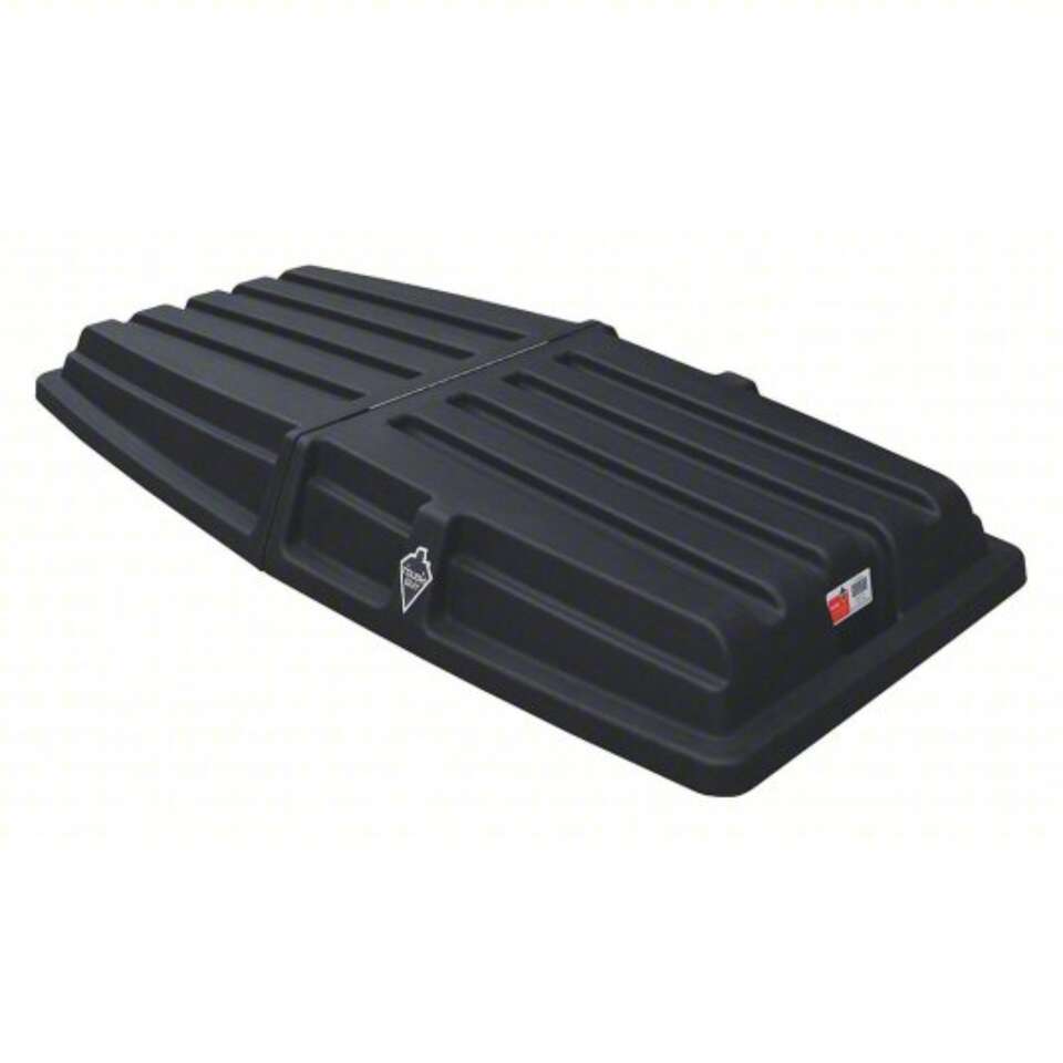 TOUGH GUY Hinged Lid for Tilt & Cube Trucks: 27 cu ft Fits Truck Size (Cu.-Ft.), MDPE, Black