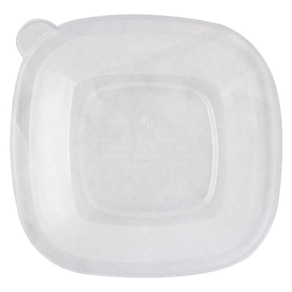 World Centric BQL-CS-24 100% Compostable Ingeo Fiber Square Bowl Clear, Vented Lids for 24-48 oz. Bowls (Pack of 200)