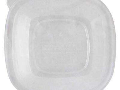 World Centric BQL-CS-24 100% Compostable Ingeo Fiber Square Bowl Clear, Vented Lids for 24-48 oz. Bowls (Pack of 200)