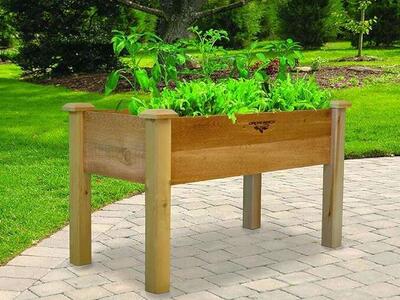 Rustic Patio/Lawn/Garden Westen Red Cedar Elevated Garden Bed Dimen.: 24" x 48" x 32"