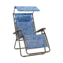 New Gravity Free Chair W Canopy & Pillow 30" Wide XL Weather & Rust Resistant (CS)