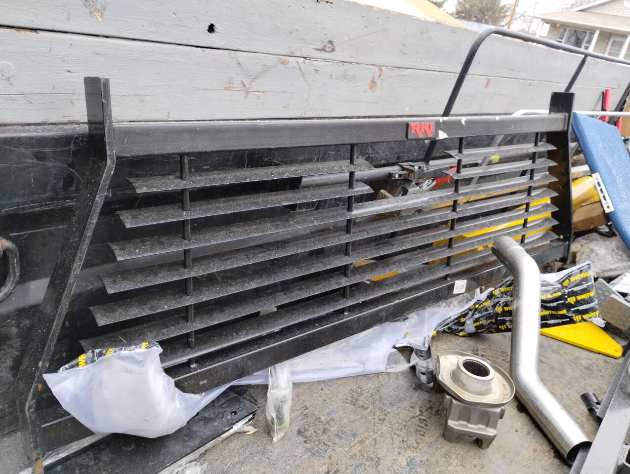 r k i head ach rear window cover no hard wear great deal for what it is