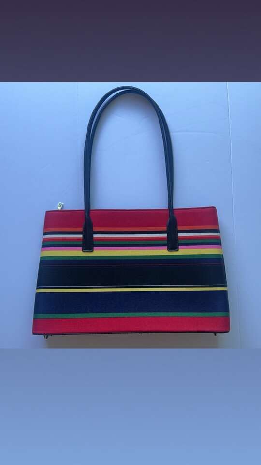 Hard-back rainbow purse