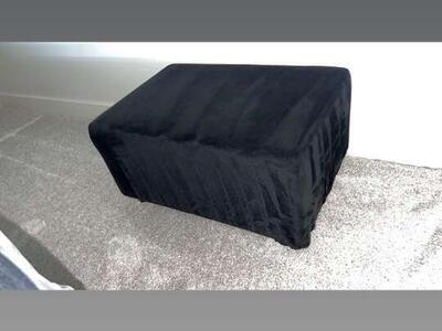 Black Velvet Ottoman