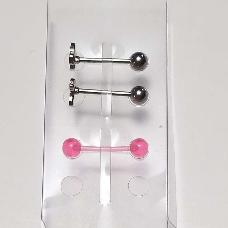 NEW Three 3 14g Barbells Tongue