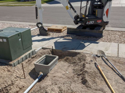 Excavator (landscaping, etc., operator available)