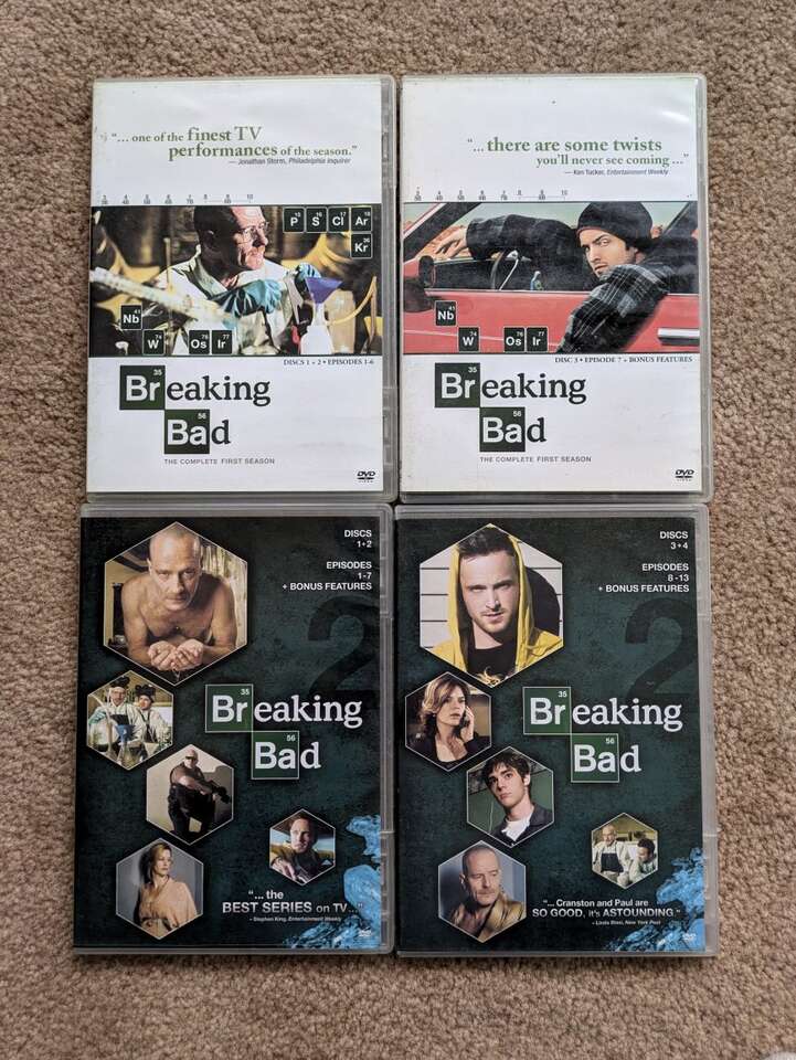 Breaking Bad DVDs season 1 and 2