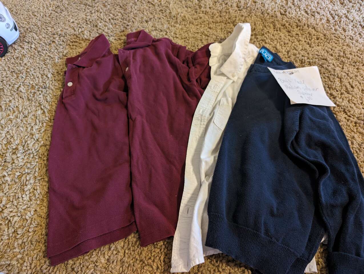Boy's Used Polos, Sweater and Long Sleeve Button Up Shirt