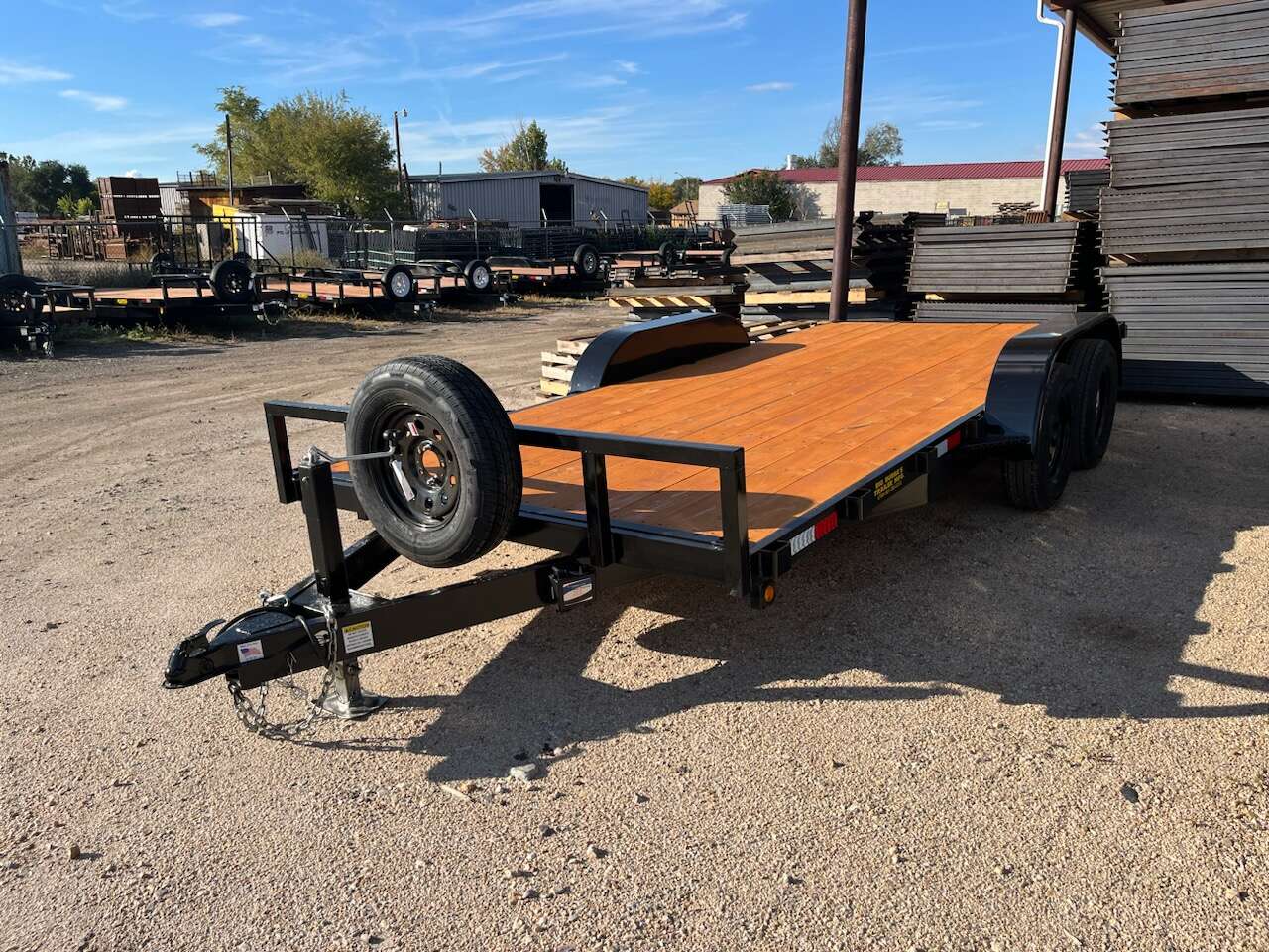 New Big Bubbas 7x16 Deluxe Car Hauler with spare tire