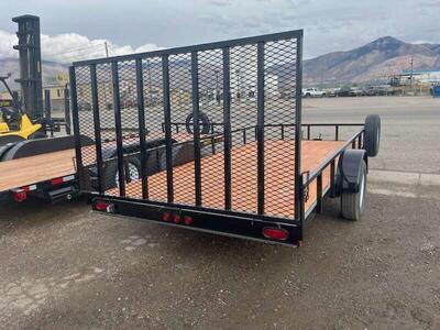 New Big Bubba's 7x14 with Gate with rubber mounted lights with spare tire