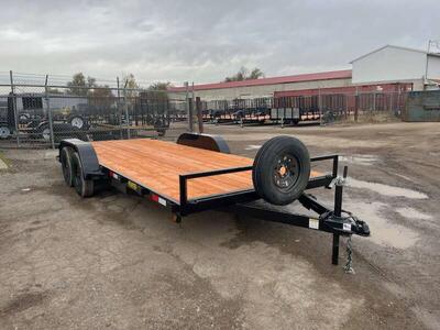 New Big Bubba's 7x18 Car Hauler with with spare tire