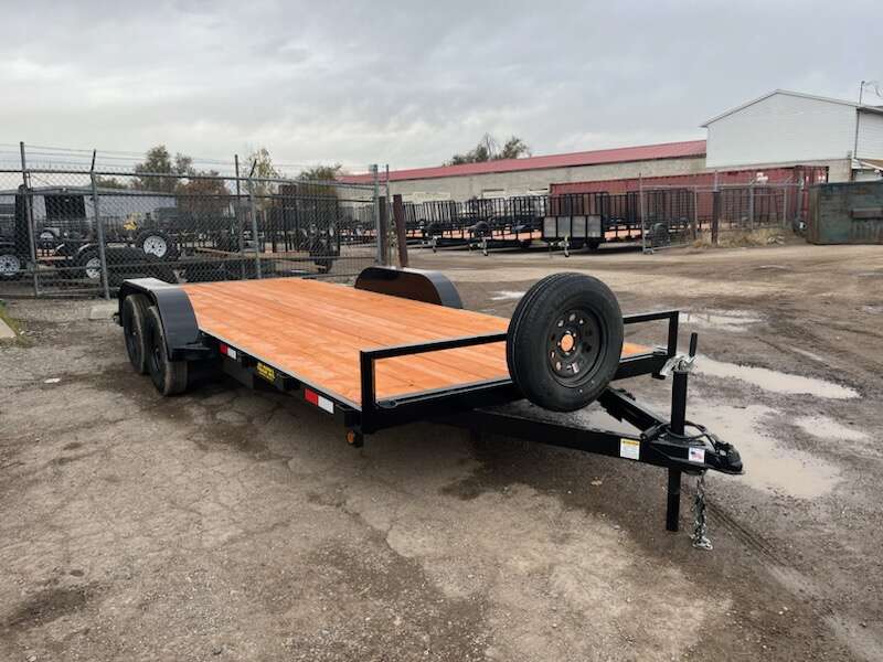 New Big Bubba's 7x18 Car Hauler with with spare tire