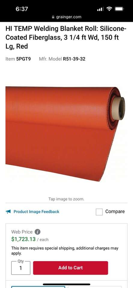 Hi Temp Weld Blanket