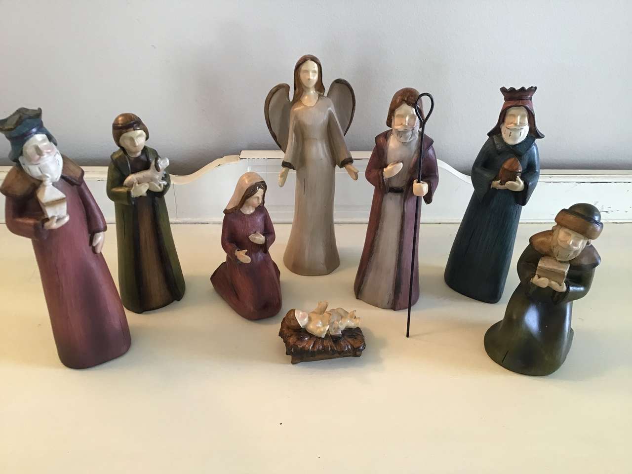 Tii  Collection Resin Nativity Figurines #C9529 8 Piece Set