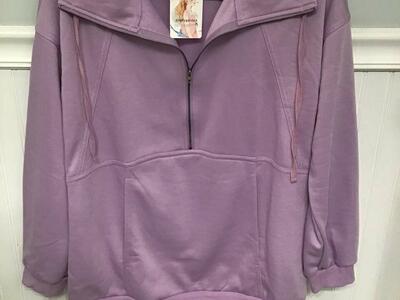 (New, W/ Tags) Pretty Gardens Zip Sweatshirt Size Medium