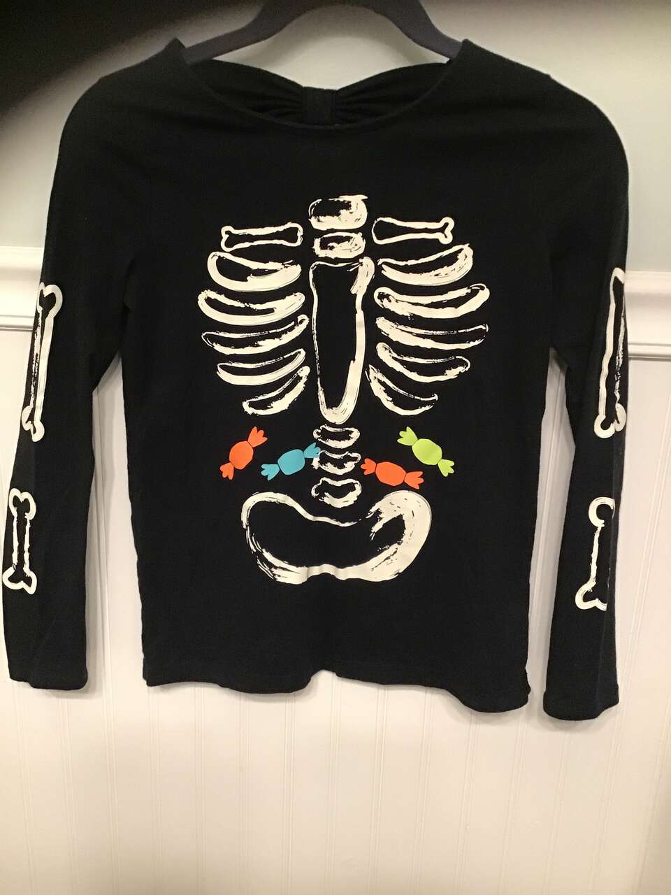Carters Size 12 Glow In The Dark T Shirt Skeleton