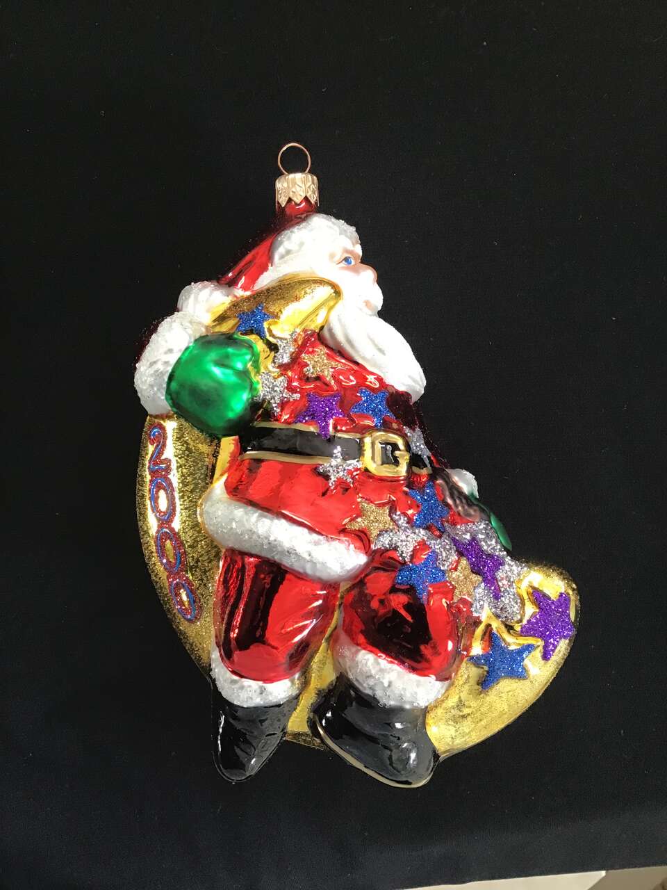 Kurt Alder Polonaise Millennium Santa on Moon Ornament