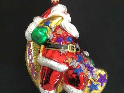 Kurt Alder Polonaise Millennium Santa on Moon Ornament