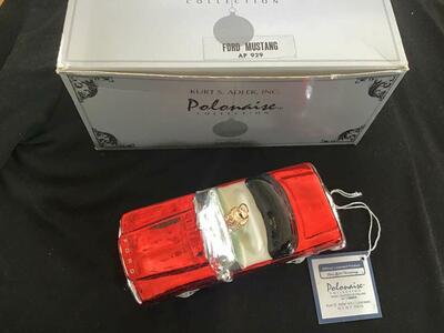 Kurt Alder Polanaise 1964 Ford Red Mustang Ornament