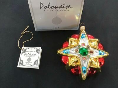 Polonaise Kurt Alder STAR Blown Glass Ornament