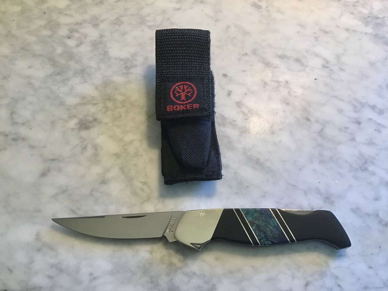 Boker Solingen Germany Knife W/ Santa Fe Stone Handle