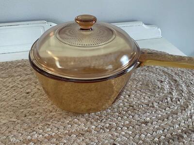 1.5 L Vintage Amber Vision Glass Pan