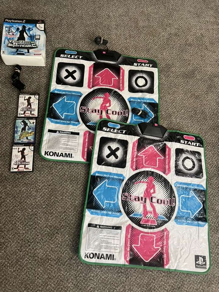 Playstation2 Dance Mats/Games Console/mic Avail