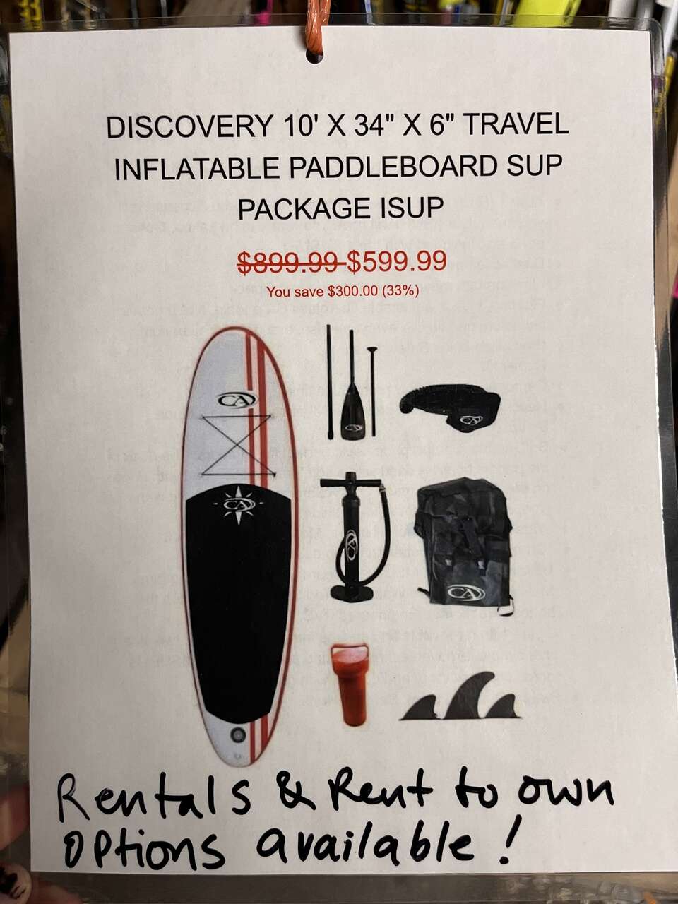 CA Paddleboard NEW Water Sports Summer Misc