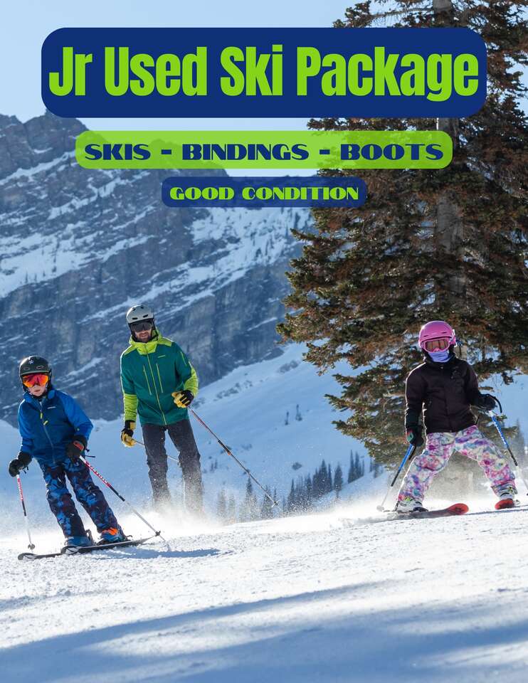 Kids Used Ski Package, Skis, Bindings, Boots & Ski Poles. Custom Fit to Order