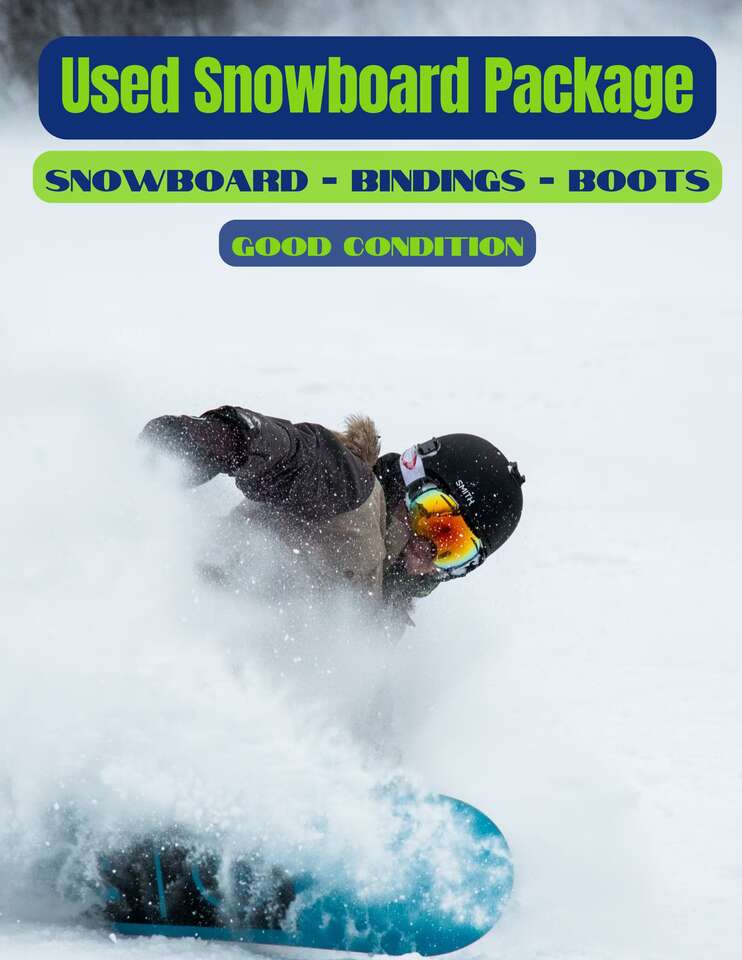 Adult Used Snowboard Packages, Board, Bindings, and Boots - Fit to Order