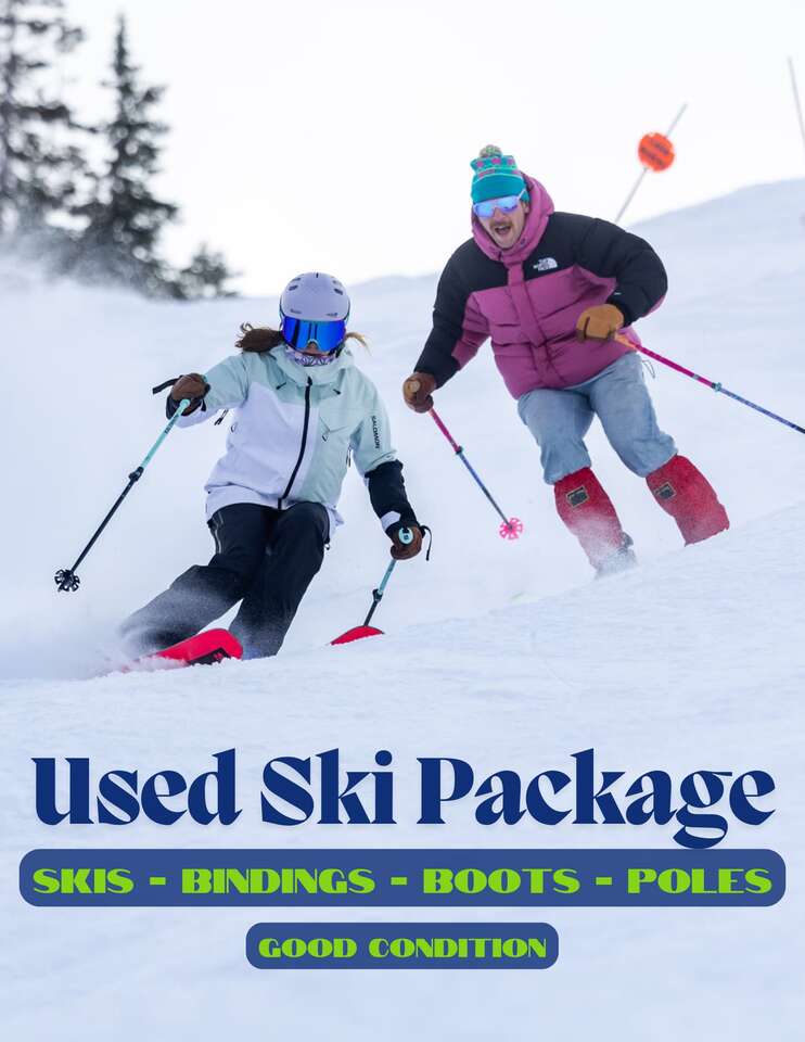 Adult Used Ski Package - Skis, Bindings, Boots & Ski Poles - Custom Fit to Order!