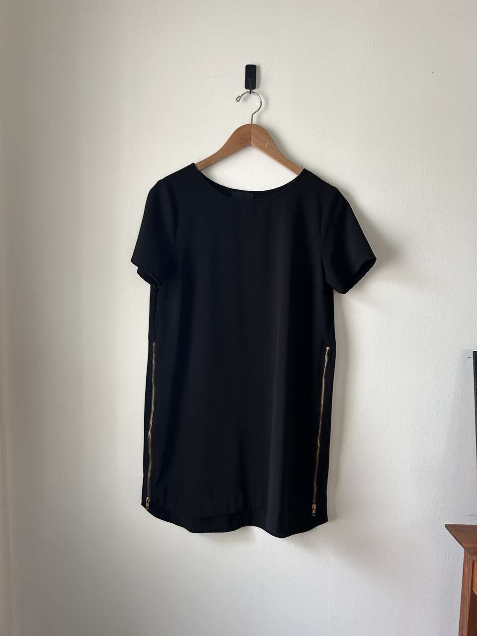 Lumiere Round Neck Side Zip Shift Dress