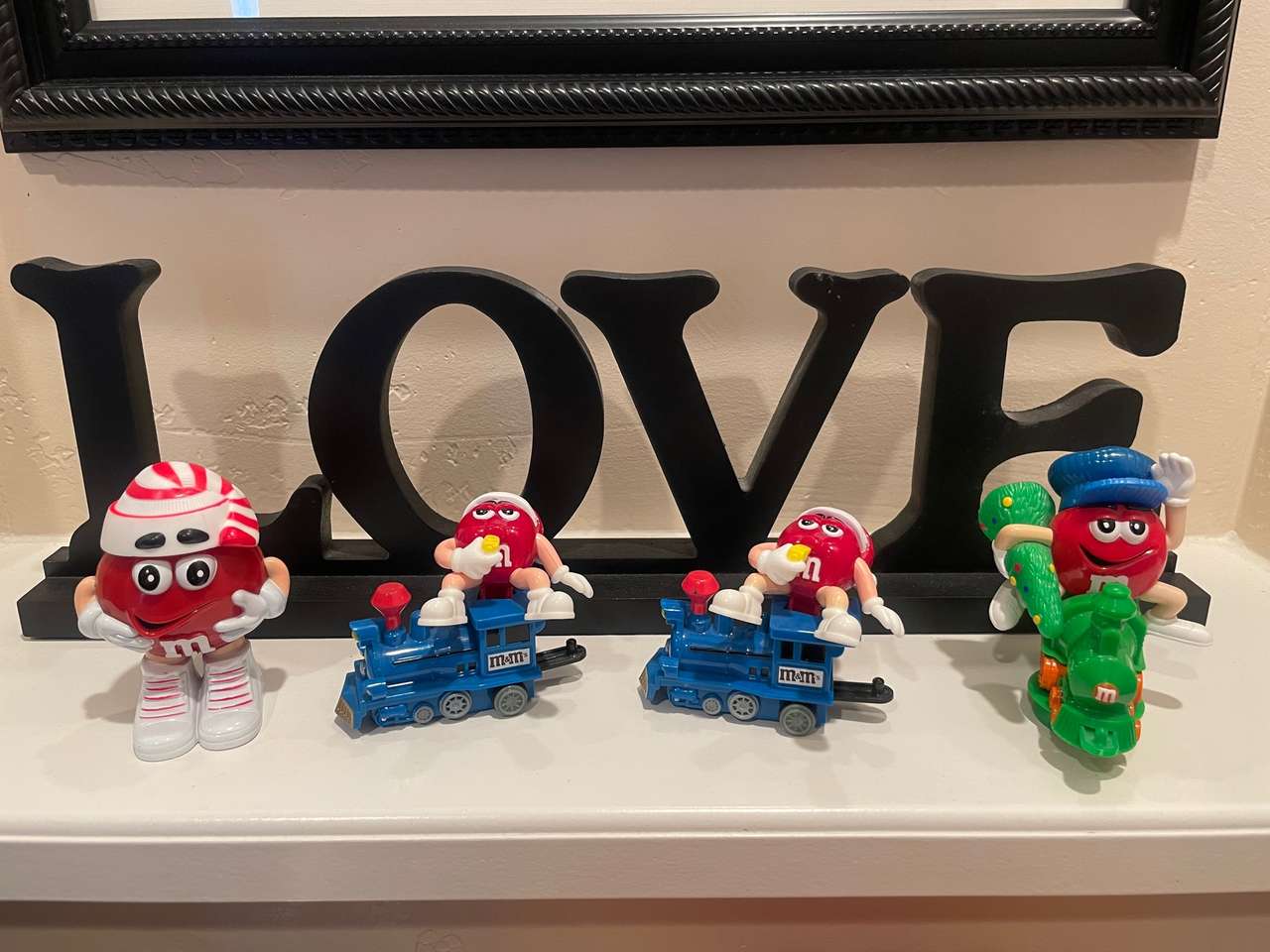 M & M Christmas Holiday Train Decorations