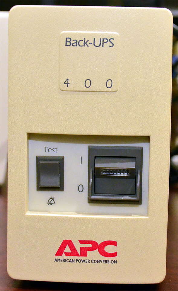 Backup power source (UPS) for computers and peripherals, 2 outlets