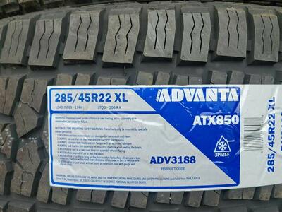 285/45r22 advanta atx 850