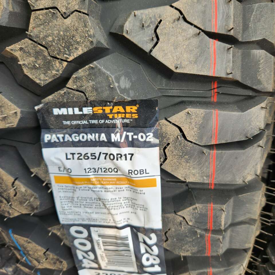 265/70r17 milestar Patagonia mt