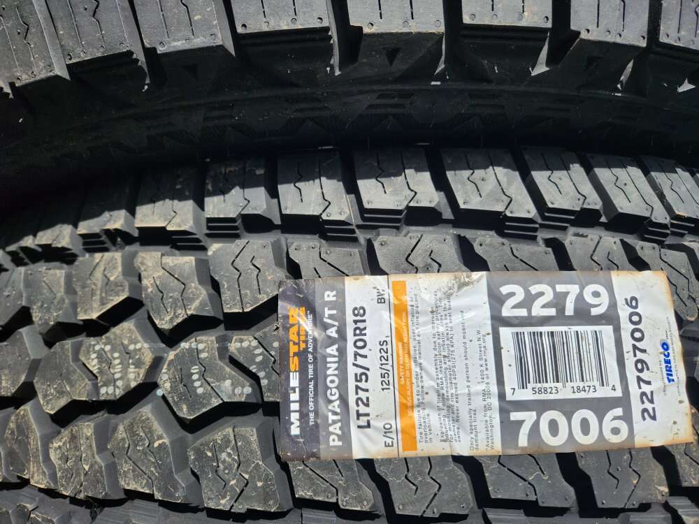 275/70r18 milestar Patagonia atr