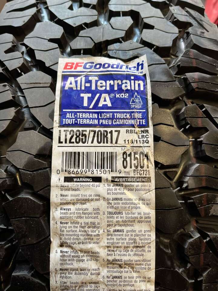 bfgoodrich all terrain Ko2 ta