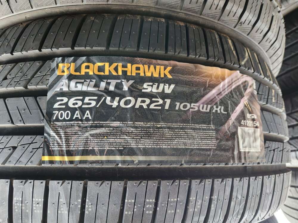 265/40r21 blackhawk agility suv
