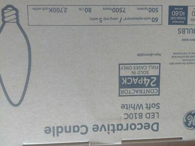 Ge decorative candle LED b10c soft white 24 pack