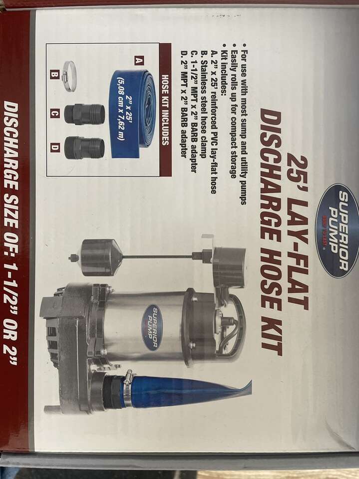 Superior Pump 25 Foot Leaflet Discharge Hose Kit