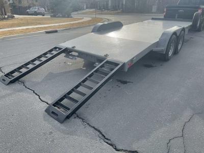 20’ Steel Deck Car Hauler Trailer Rent Rental