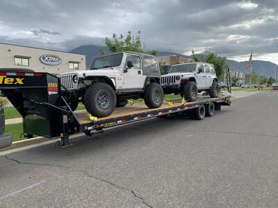 35’ Gooseneck Dual Car Equipment Jeep Trailer