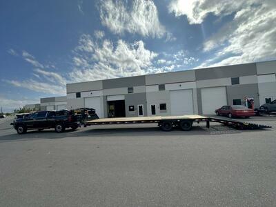 Gooseneck Trailer Flat Deck-Over Dual Truck Hauler