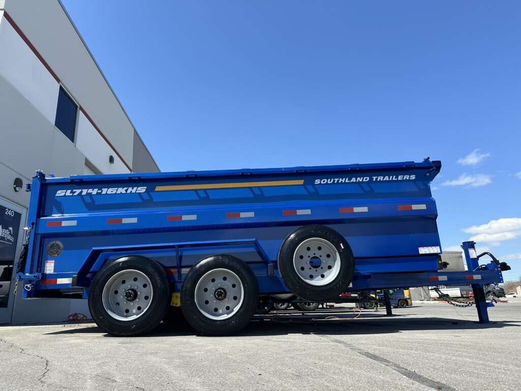 New 4’ Tall Side Wall 14x7 Dump Trailer Dumpster