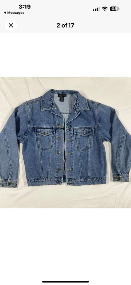 Womens Patriotic Jean Jacket Size Small