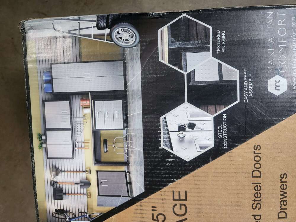 Manhattan Comfort Fortress Metal Mobile Garage Che