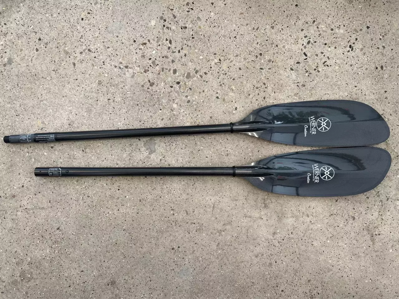 Werner Ovation Carbon Kayak 2 Piece Paddle 230cm Large Straight Shaft BRAND NEW