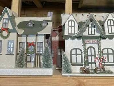 Lot Of 9 Christmas Housing